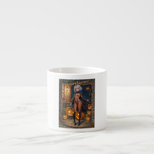 Tasse Expresso Trick ou le traitement, Brave Halloween Costume Gi (Devant)