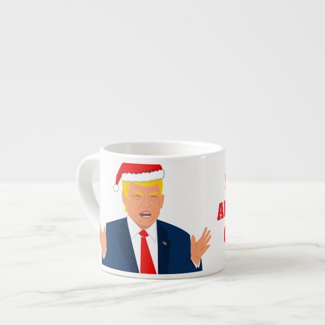 Tasse Expresso Trump Christmas espresso mug - Keep America Great (Devant gauche)