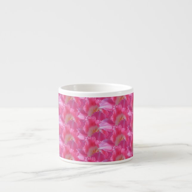 Tasse Expresso Tulipes roses frites - Design floral moderne (Devant)