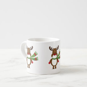 Tasse Expresso Un renne porte une écaille verte Espresso Mug