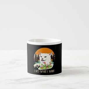 Tasse Expresso Une Femme Qui Crie À Cat Meme, Cat Meme
