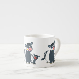 Tasse Expresso Vache et veau de la vache folle et du veau au carr