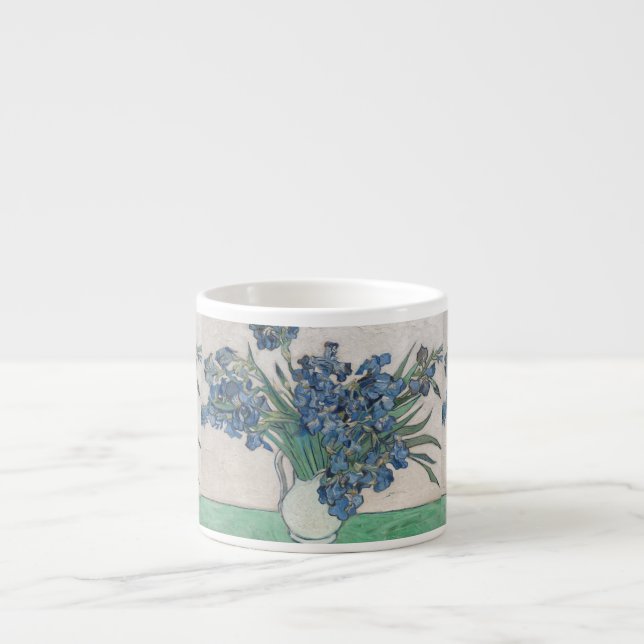 Tasse Expresso Van Gogh Iris Vase Peinture Impressionnisme (Devant)