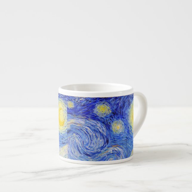 Tasse Expresso Van Gogh , “Starry Night” (Devant droit)