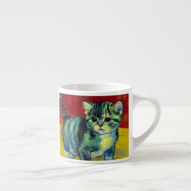 Tasse Expresso Van Gogh Tabby Cat (Droite)