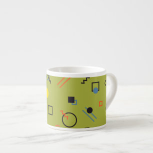 Tasse Expresso Vert, moderne, cool, tendance, urbain, Memphis mot