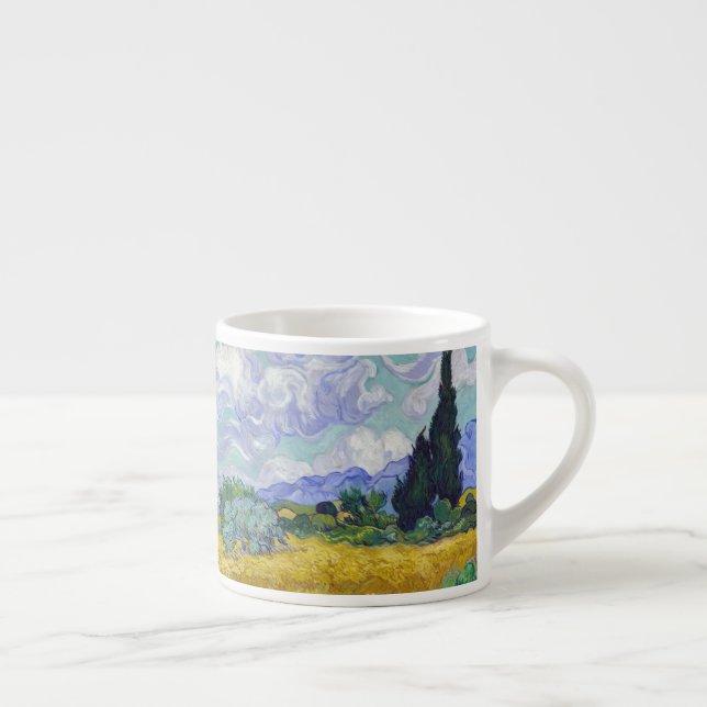 Tasse Expresso Vincent Van Gogh - Champ de blé avec cyprès (Droite)
