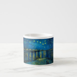 Tasse Expresso Vincent Van Gogh Nuit étoilée sur le Rhône