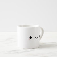 Visage japonais de sourire mignon d'émoticône de