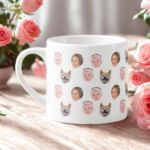 Tasse Expresso Visage personnalisé, Photo personnalisée, Cadeau f