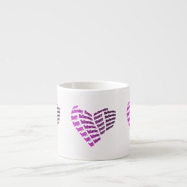 Tasse Expresso Voeux Coeur (Devant)