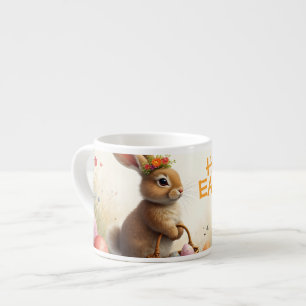 Tasse Expresso Vœux de printemps du lapin de Pâques