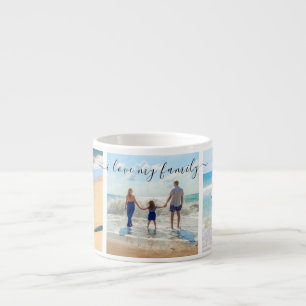 Tasse Expresso Votre photo de famille Collage Espresso Mug avec t