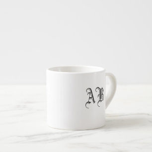 Tasse Expresso Votre texte Ceramic Espresso Mug Monogram Modèle