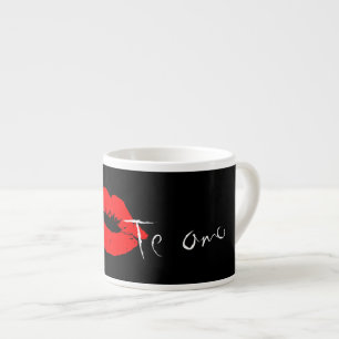 Tasse Expresso Vous aimez en espagnol Te Amo Lips Kiss Coffee Mug