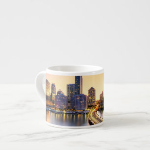 Tasse Expresso Vue de la mandarine Miami oriental avec la