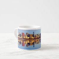 Vue d'horizon de Chicago avec la réflexion