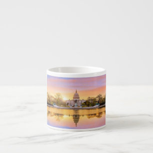 Tasse Expresso Washington DC US Capitol Building Coucher de Solei