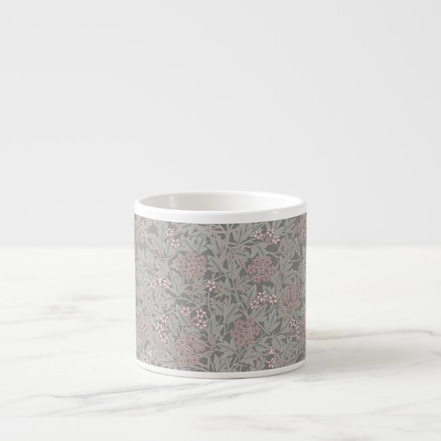 Tasse Expresso William Morris Jasmine Motif de fleurs (Devant)