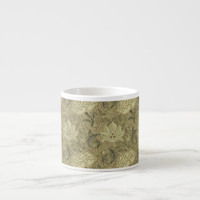 Tasse Expresso William Morris Windrush Motif de fond d'écran (Devant)