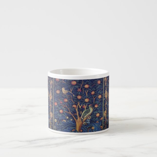 Tasse Expresso William Morris Woodpecker Tapestry Arts & Artisana (Devant)