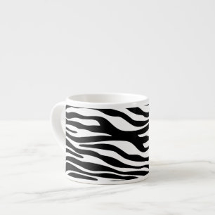 Tasse Expresso Zebra Print, Zebra Stripes, Noir Et Blanc