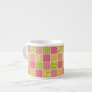 Tasse Expresso Zigzag, Chevron, Pois, En vichy, Patchwork