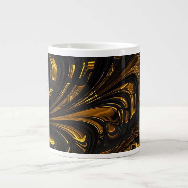 Tasse - F1489 "Black Gold Flow" (Vorderseite)