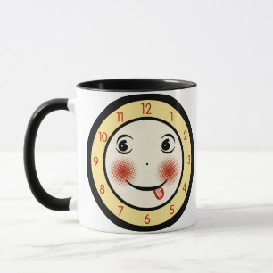 Tasse Face de l'horloge rétro