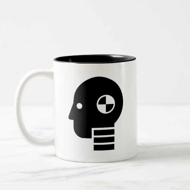 Tasse factice de pictogramme d'essai d'accident (Gauche)