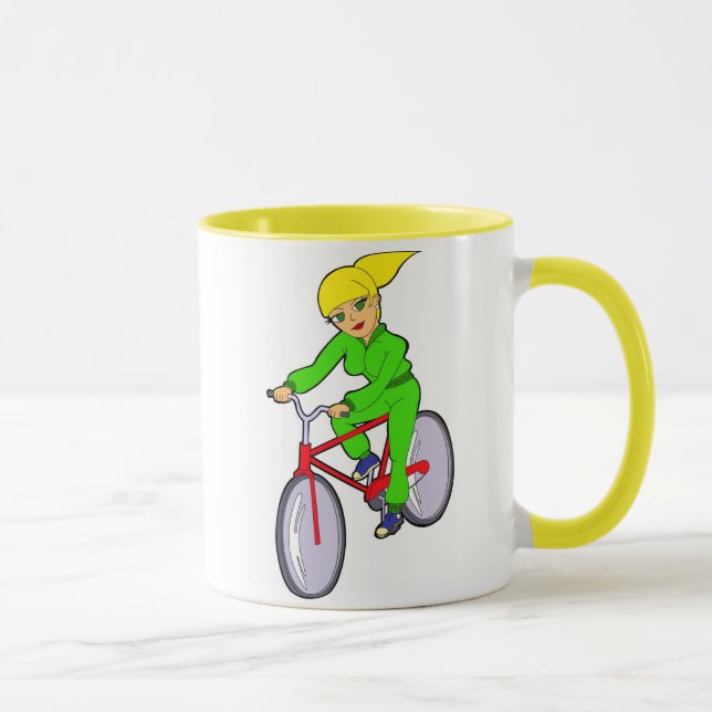 tasse faisante du vélo de fille (Droite)