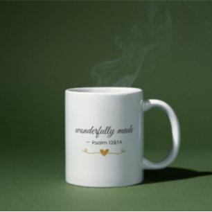 Tasse « Fait avec merveille » - Psaume 139:14