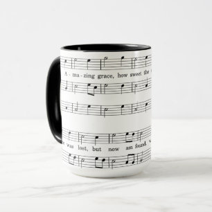tasse faite sur commande combinée de musique du