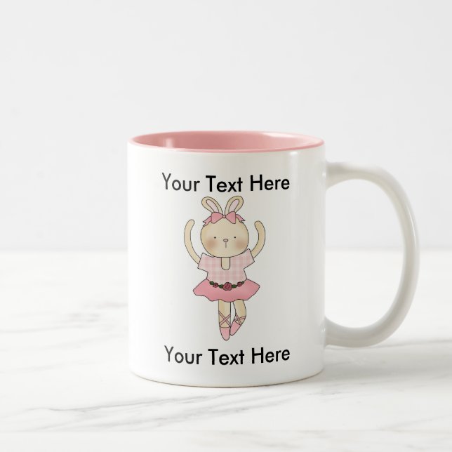 Tasse faite sur commande de lapin de ballerine - (Droit)