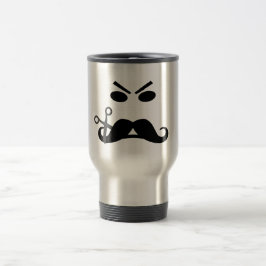 Tasse faite sur commande de moustache fâchée -