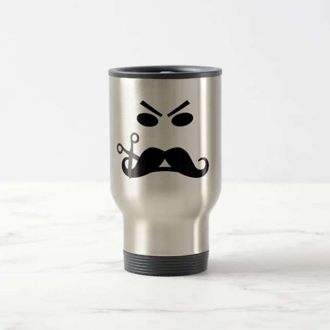 Tasse faite sur commande de moustache fâchée - (Centre)