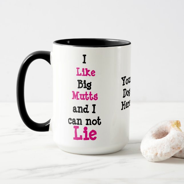 Tasse faite sur commande de sonnerie du noir 15oz (Avec donut)
