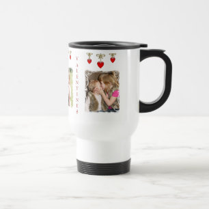 Tasse faite sur commande de voyage de coeurs de