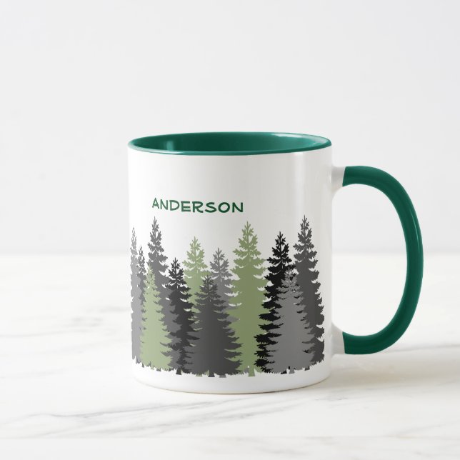 Tasse faite sur commande des textes en bois de pin (Droite)