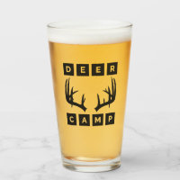 Tasse faite sur commande en verre de bière de camp