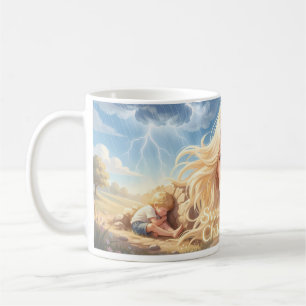 Tasse Fantaisie de l'Amour d'Enfance Tempête Dorée