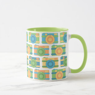 Tasse "Farbenfrohe Retro-Kameras"