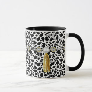 Tasse Faux Bijoux Posters de animaux & Tassel d'or