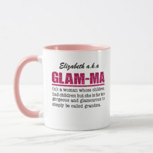 Tasse Faux Hot Pink Parties scintillant Glam-Ma