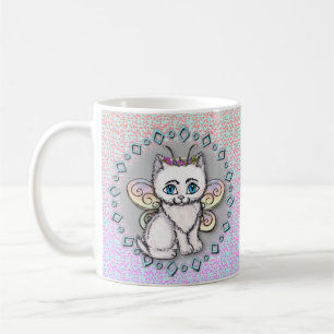 Tasse Fée Chat Blanc