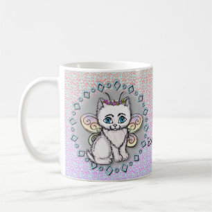 Tasse Fée Chat Blanc