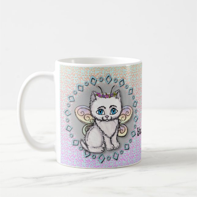 Tasse Fée Chat Blanc  (Gauche)