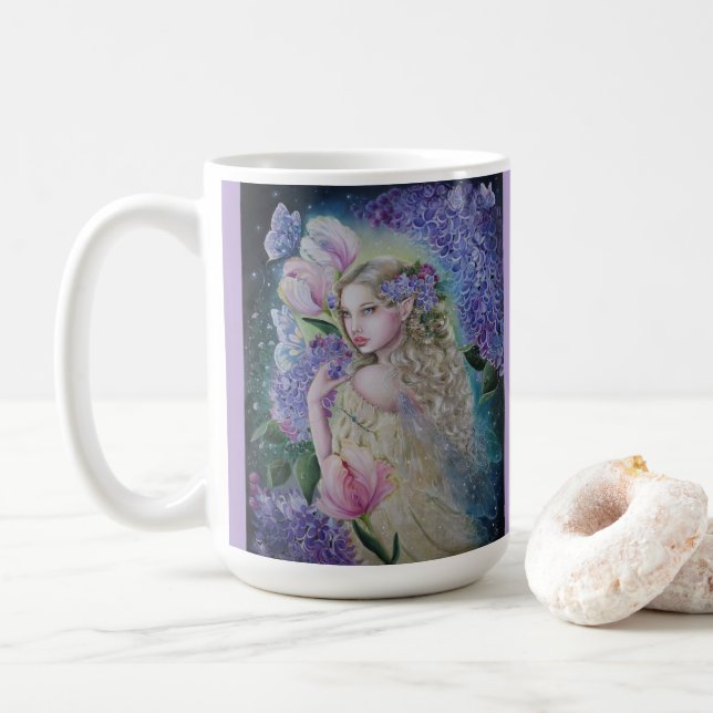 Tasse fée lilas (Avec donut)