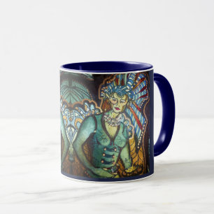 Tasse féerique de sauge blanche faisant face à