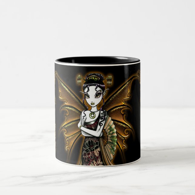 Tasse féerique orientale de tatouage de dragon (Centre)